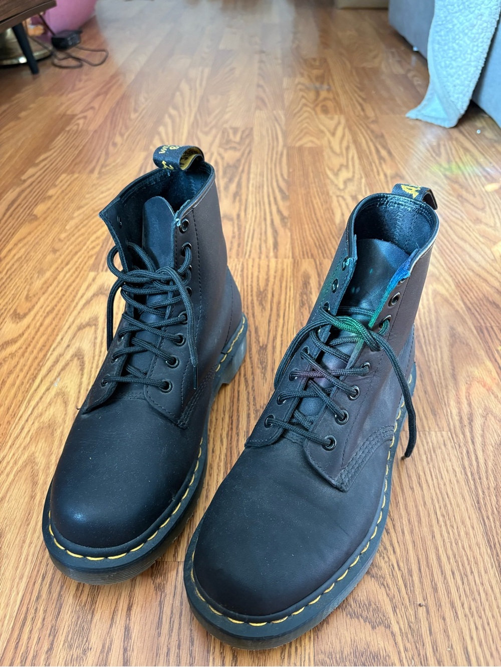 Dr. Martens Classic Black Leather Lace-Up Boots